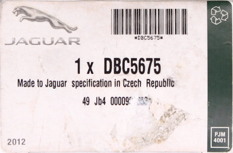Jaguar Ignition Switch Part Number - DBC5675