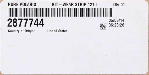 Polaris Wear Strip Kit Part Number - 2877744