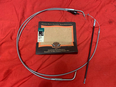 Harley-Davidson  Steel Braided Throttle Cable Part Number - 56457-00