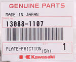 Genuine Kawasaki Friction Plate PN 13088-1107