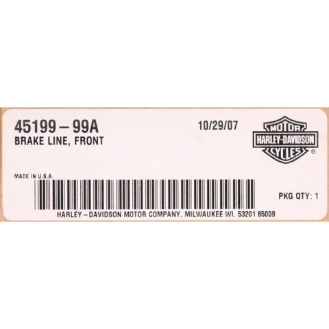 Genuine Harley-Davidson Front Brake Line Part Number - 45199-99A