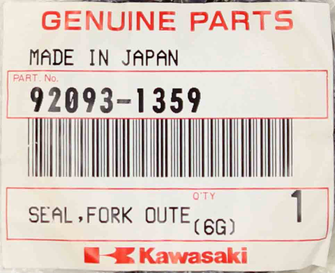 Kawasaki Fork Dust Seal PN 92093-1359