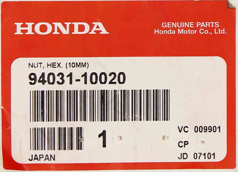 Hex Nut Part Number - 94031-10020 For Honda