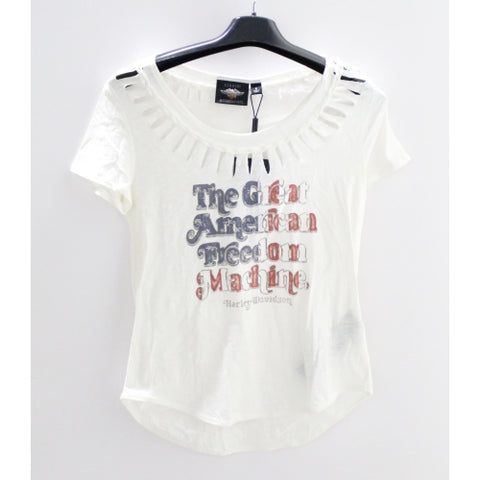 Harley-Davidson Braided Accent Americana Short Sleeve Tee Small 96205-18VW/000S
