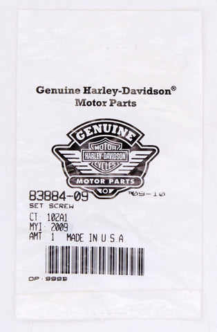 Genuine Harley Davidson Set Screw Part Number - 83884-09