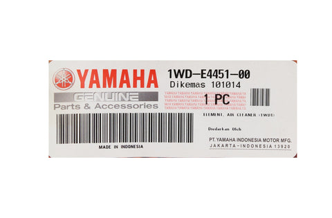 Genuine Yamaha Air Filter Part Number - 1WD-E4451-0