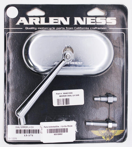 Arlen Ness Mirror Oval Lh Chr Part Number - 6401333